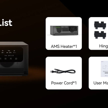 SUNLU AMS Heater 3D Filament Dryer Enables Simultaneous Printing & Drying Easy Installation Compatible with Bambu Lab AMS Gen 1