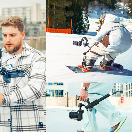 FeiyuTech SCORP Mini 3 Pro Camera Gimbal Stabilizer, AI Tracking, Detachable Handle, Vlogging, Mirrorless Action Cameras, Phones