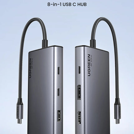 UGREEN Triple Display USB C HUB 10Gbps 4K HDMI Adapter 8-in-1 Splitter with HDMI DP USB3.2 PD 100W Dock for MacBook Pro Air PC