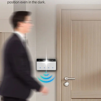 Zemismart Zigbee DIY Name Switch Smart US Touch Light Switch with Horizontal Display Screen Work with Tuya App Alexa Google Home