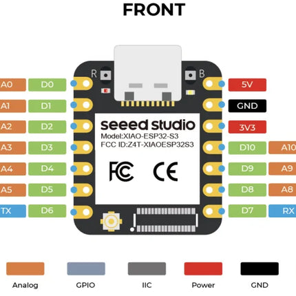 Seeed Studio XIAO ESP32S3 1pc/10pcs Esp32 S3 Dev Board, 2.4GHz Wi-Fi,BLE,Dual-core,4GHz Rod antenna,Battery Charge Supported