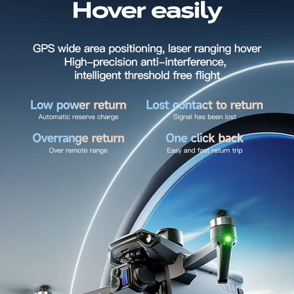Wing 6 GPS Aerial Photography Fishing Drone 8K Camera Anti-Strong Wind Lifting Avoid Obstacles 360° 800M High One-Key Return