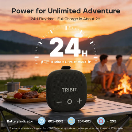 Tribit StormBox Micro 3 Wireless Speaker,13W XBass Sound,BT 6.0, 24H Playtime,IP68,TWS,Strap & Magnetic Mount for Bike/Outdoor