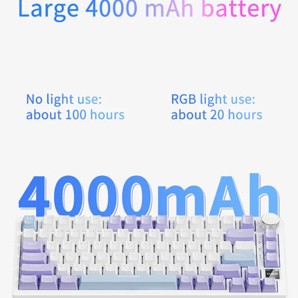 AJAZZ AK820/Pro Wireless Mechanical Keyboard Bluetooth 5.1 2.4G USB-C Wired Hot Swappable RGB Gaming Keyboard Gasket Mount with