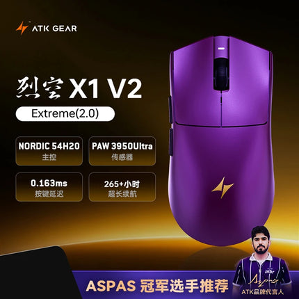 ATK Blazing Sky X1V2/X1 Air+ Wireless Mouse Dual Mode Paw 3950ultra 8k Return Rate Custom Ergonomics E-Sport Gaming Ofiice Mouse