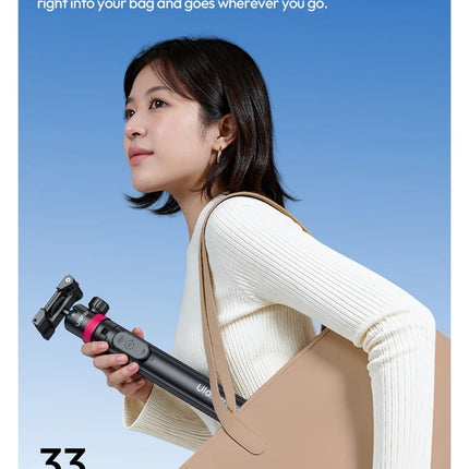 Ulanzi MT-44 B Universal Phone Tripod 1.5M Dual-Camera Setup Selfie Stick With Wireless Bluetooth for Sony Canon iPhone Xiaomi