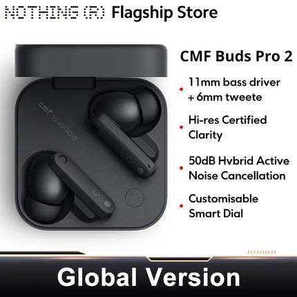 Global Version Nothing CMF Buds Pro 2 By Earphone Bluetooth 5.3 with 50 dB Hybrid Active Noise Cancellation 6 HD MICS IP55