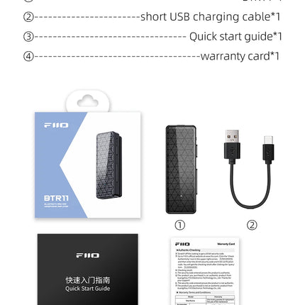FiiO BTR11 Bluetooth 5.3 Receiver LDAC 3.5mm Wireless Audio Headphone Amplifier Adapter