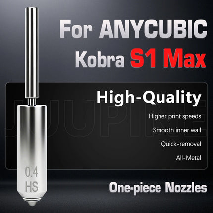 For Anycubic Kobra S1 Max Nozzle with Silicone Sock 0.25 0.4 0.6 0.8 Kobra S1 Max Combo Accessories Extruder Hotend Parts