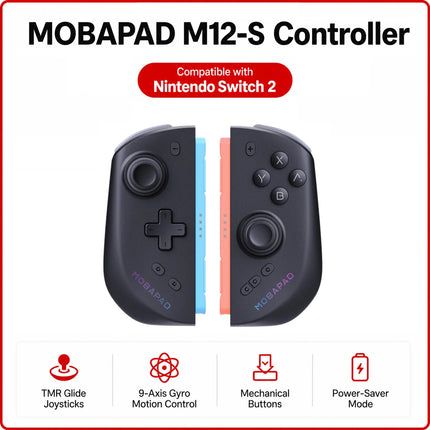 MOBAPAD M12 S/HD Gaming Controller for Nintendo Switch 2 with TMR Sticks, Mechanical Buttons Joypad for Switch2 Console