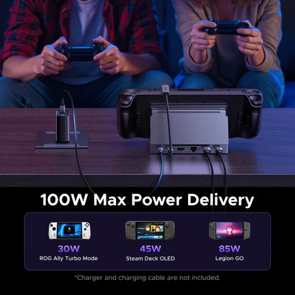UGREEN USB C HUB Steam Deck Docking Station 6-in-1 Type-C to 4K120Hz HDMI 5Gbps USB-A/C PD100W 1000Mbps RJ45 for ROG Ally Legion
