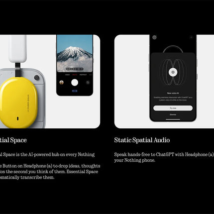 NOTHING Headphone (a) Wireless Bluetooth Headphone Long Battery Life 40 Db Active Noise Cancelling Hi Res Ldac Ip52 Waterproof