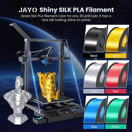 JAYO 3D Printer Filament  PETG PLA HSMPETG PLA PLUS 1.75mm 5Rolls 3D Printing Materials for 100% No Bubble &FDM 3D Pen DIY Gift