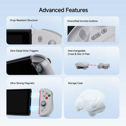 MOBAPAD M12 S/HD Gaming Controller for Nintendo Switch 2 with TMR Sticks, Mechanical Buttons Joypad for Switch2 Console