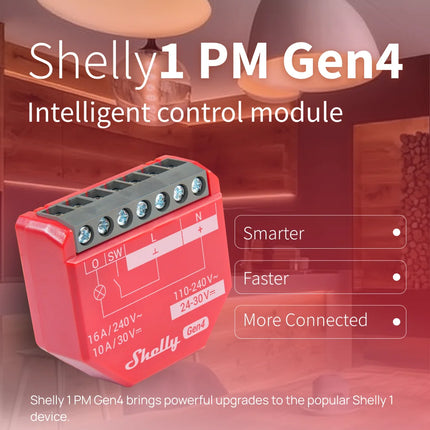 Shelly 1PM Gen4 Zigbee Dispositivos Matter Smart Switch IOT WiFi With Power Monitoring Compatible Alexa Homekit Google Home