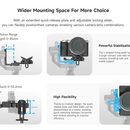 FeiyuTech SCORP Mini 3 Pro Camera Gimbal Stabilizer, AI Tracking, Detachable Handle, Vlogging, Mirrorless Action Cameras, Phones