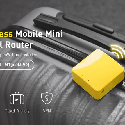 GL.iNet GL MT300N/V2 Mango Wireless Mini Portable VPN Travel Router Mobile Hotspot in Pocket WiFi Repeater Bridge