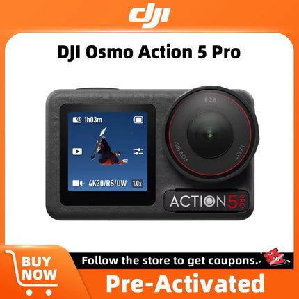 DJI Osmo Action 5 Pro 1/1.3" Sensor Action Camera Dual OLED High-Brightness Touchscreens 4hrs Extended Battery Life