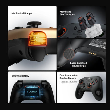 GameSir Nova 2 Lite Wireless Switch Controller Bluetooth Gamepad with Hall Effect for Nintendo Switch, iPhone, Android, PC