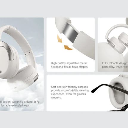 Edifier W830NB Wireless Headphones Bluetooth 5.4 Active Noise Cancelling Hi-Res Over-Ear Headset LDAC Foldable -45dB ANC 94H