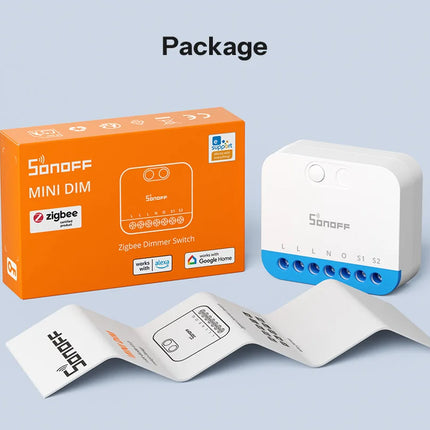 SONOFF MINI-ZBDIM Extreme Zigbee Smart Dimmer Switch Wide Lighting Compatibility Real-Time Power Monitoring Overheat Protection