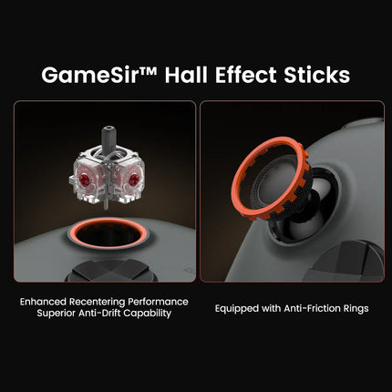 GameSir Nova 2 Lite Wireless Switch Controller Bluetooth Gamepad with Hall Effect for Nintendo Switch, iPhone, Android, PC