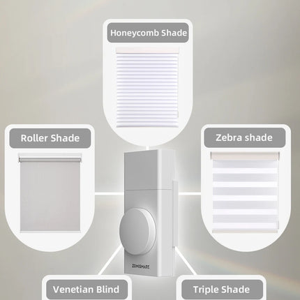 ZemiSmart Matter Thread Roller Shade Driver Rechargeable Motor Works with Homey HomeKit Google Home Assistant SmartThings MTP1