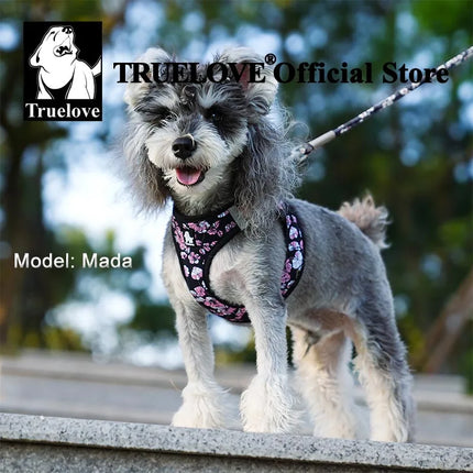 Truelove Reflective Dog Harness and Leash Set for Small Medium Dogs Soft Breathable No Pull Pet Vest Outdoor TLH3016+TLL25761