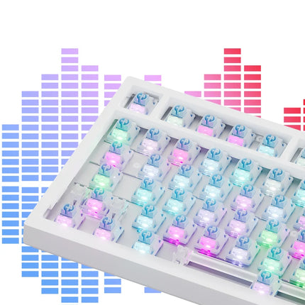 AJAZZ AK820/Pro Wireless Mechanical Keyboard Bluetooth 5.1 2.4G USB-C Wired Hot Swappable RGB Gaming Keyboard Gasket Mount with