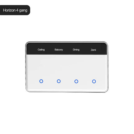 Zemismart Zigbee DIY Name Switch Smart US Touch Light Switch with Horizontal Display Screen Work with Tuya App Alexa Google Home