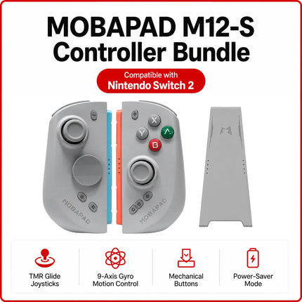 MOBAPAD M12 S/HD Gaming Controller for Nintendo Switch 2 with TMR Sticks, Mechanical Buttons Joypad for Switch2 Console