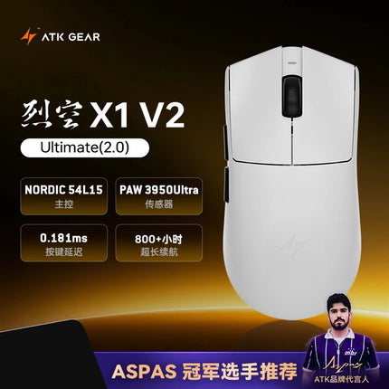 ATK Blazing Sky X1V2/X1 Air+ Wireless Mouse Dual Mode Paw 3950ultra 8k Return Rate Custom Ergonomics E-Sport Gaming Ofiice Mouse