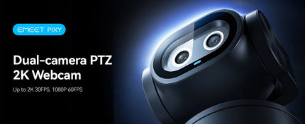 4K Webcam PTZ Web Camera EMEET PIXY Dual-Camera AI Tracking Video Camera for Streaming With SonySensor Gesture Control Autofocus