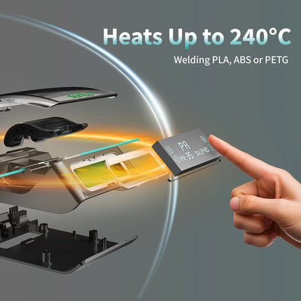 SUNLU Filament Connector FC01 for 1.75mm PLA/ABS/PETG/PA/PC Filament Fast Welding Splicer Simple to Use with 200pcs PTFE Sleeve