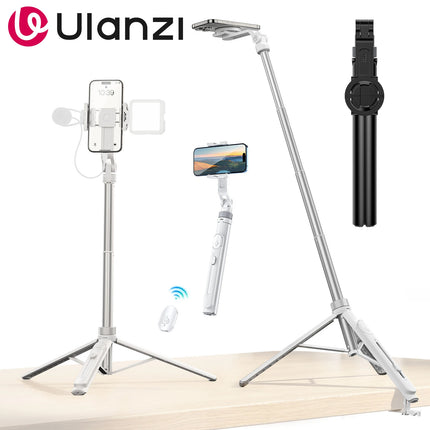 Ulanzi TT88 Overhead Tripod for Phone With Magnetic Clamp Double Cold Shoe Remote Controller Light Desktop Shoot Mantis Bracket