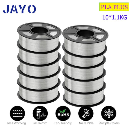 JAYO petg/PLA PLUS/High speed matte PETG /PLA filament 175mm no bubbles smooth multiple colors optional for 3D printing 10Rolls