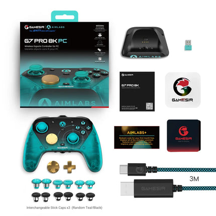 GameSir G7 Pro 8k PC Aimlabs Edition Wireless Controller for FPS Esport Gaming with Motion Control Hall Trigger TMR Strick Gen-2