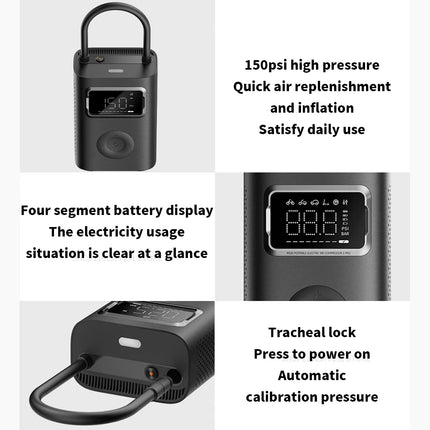 New MIJIA Air Pump 2 Pro Portable Electric Air Compressor Mi Inflatable Treasure 150psi High Pressure Motorcycle Car Soccer