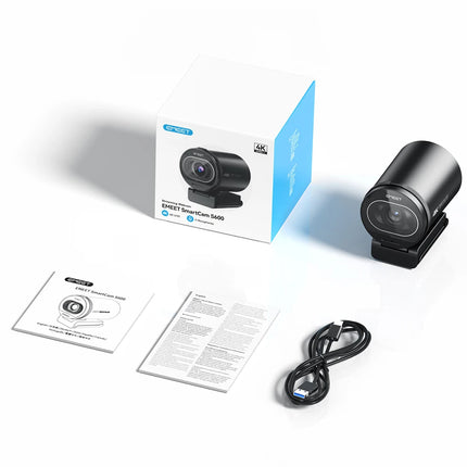 Webcam 4K Streaming Web Camera 1080P 60FPS USB Camera EMEET S600 Autofocus Living Stream Camera With Mics for Tiktok/YouTube