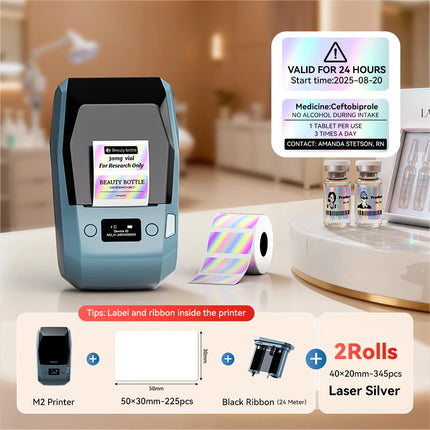 Niimbot M2 Thermal Transfer Label Printer 300 DPI High Definition Wireless 20-50 MM Print Width Label Maker Support Phone/PC