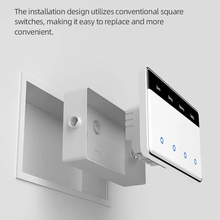 Zemismart Zigbee DIY Name Switch Smart US Touch Light Switch with Horizontal Display Screen Work with Tuya App Alexa Google Home