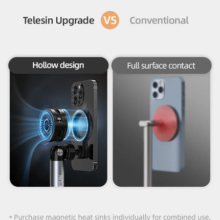 TELESIN Magnetic Mobile Phone Floor Stand Cantilever Live Broadcast Tablet Bracket Lifting Bracket Universal Mobile Phone Holder