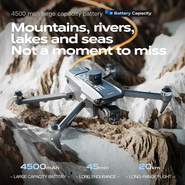 Wing 6 GPS Aerial Photography Fishing Drone 8K Camera Anti-Strong Wind Lifting Avoid Obstacles 360° 800M High One-Key Return