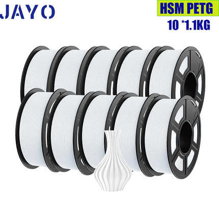 JAYO 10 Rolls PLA Plus / PETG / High Speed Matte PLA / PLAFilament 175mm No Bubbles Smooth Multiple Colors Optional for 3D Print