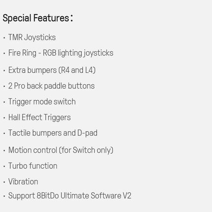 8BitDo Ultimate 2 Bluetooth Gaming Controller for Switch 2,1& Windows PC with TMR Joysticks, Switchable Triggers, Motion Control