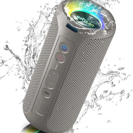 Ortizan Bluetooth Speakers 40W Enhanced Bass Portable Outdoor Wireless Speaker 30Hrs IP7 Waterproof Shower Speaker Bluetooth 5.3