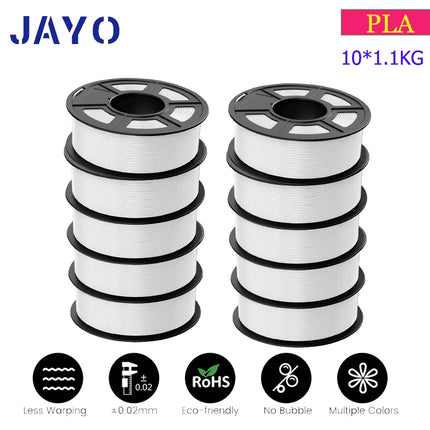 JAYO 10 Rolls PLA Plus / PETG / High Speed Matte PLA / PLAFilament 175mm No Bubbles Smooth Multiple Colors Optional for 3D Print