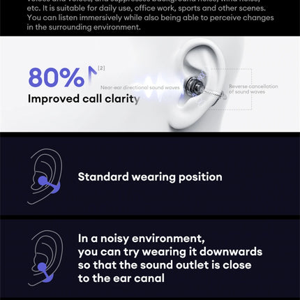 Lenovo LE302 Wireless Bluetooth 6.0 Headset Long Battery Life Sports Ear Clip Earphones HIFI Stereo Noise Cancelling Headphones