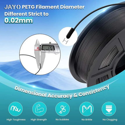 JAYO petg/PLA PLUS/High speed matte PETG /PLA filament 175mm no bubbles smooth multiple colors optional for 3D printing 10Rolls