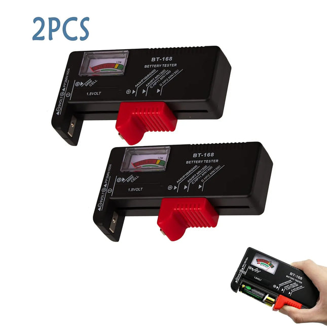 1/2pcs BT-168 Battery Tester, Universal Battery Tester, Battery Tester for Household Battery, Suitable for AAA AA C D 9V 1.5